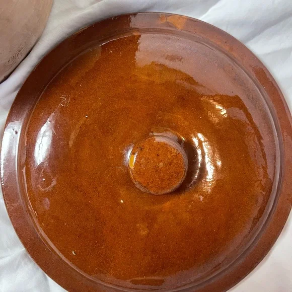 Handmade French Clay Cooking Pot. Le Cordon Bleu. France
